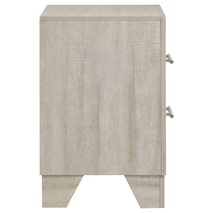 Trenton 2 - drawer Nightstand Bedside Table Rustic Cream - Walo Furniture