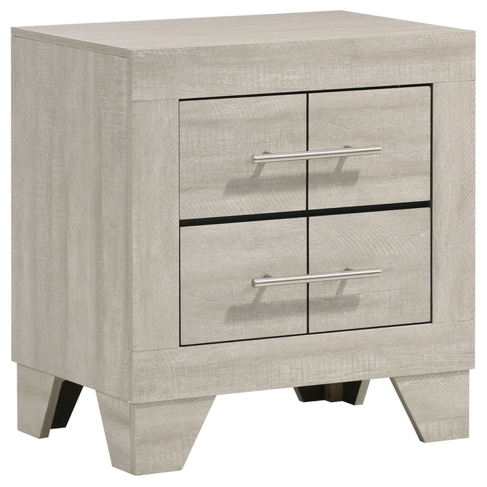 Trenton 2 - drawer Nightstand Bedside Table Rustic Cream - Walo Furniture