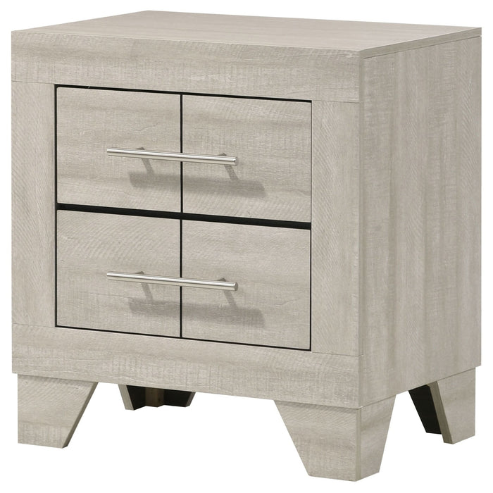 Trenton 2 - drawer Nightstand Bedside Table Rustic Cream - Walo Furniture