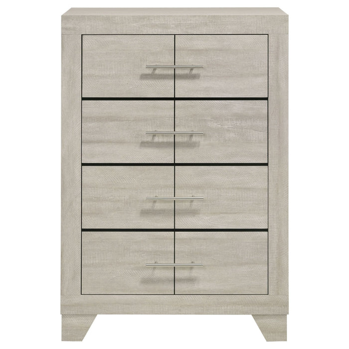 Trenton 4 - drawer Bedroom Chest of Drawers Rustic Cream - Walo Furniture