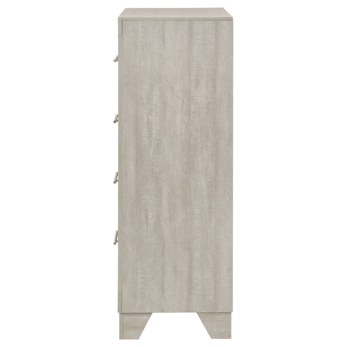 Trenton 4 - drawer Bedroom Chest of Drawers Rustic Cream - Walo Furniture