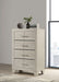 Trenton 4 - drawer Bedroom Chest of Drawers Rustic Cream - Walo Furniture