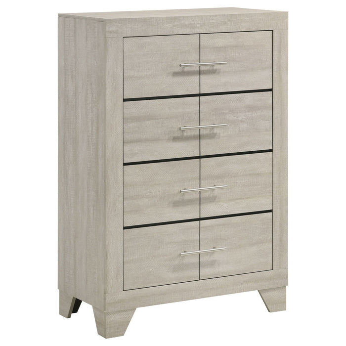 Trenton 4 - drawer Bedroom Chest of Drawers Rustic Cream - Walo Furniture