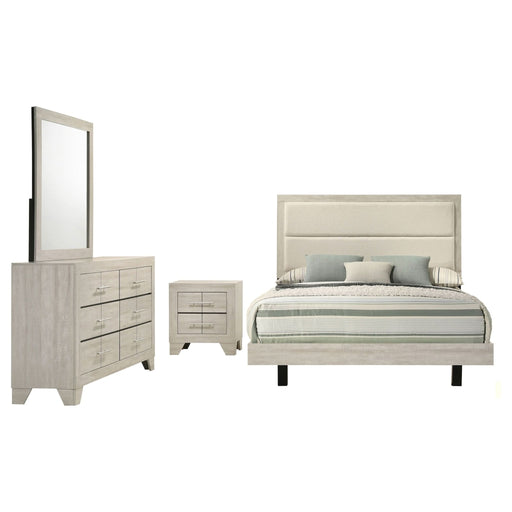 Trenton 4 - piece Queen Bedroom Set Rustic Cream - Walo Furniture