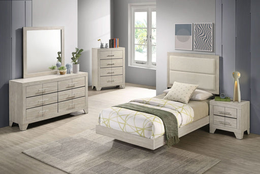 Trenton 5 - piece Twin Bedroom Set Rustic Cream - Walo Furniture