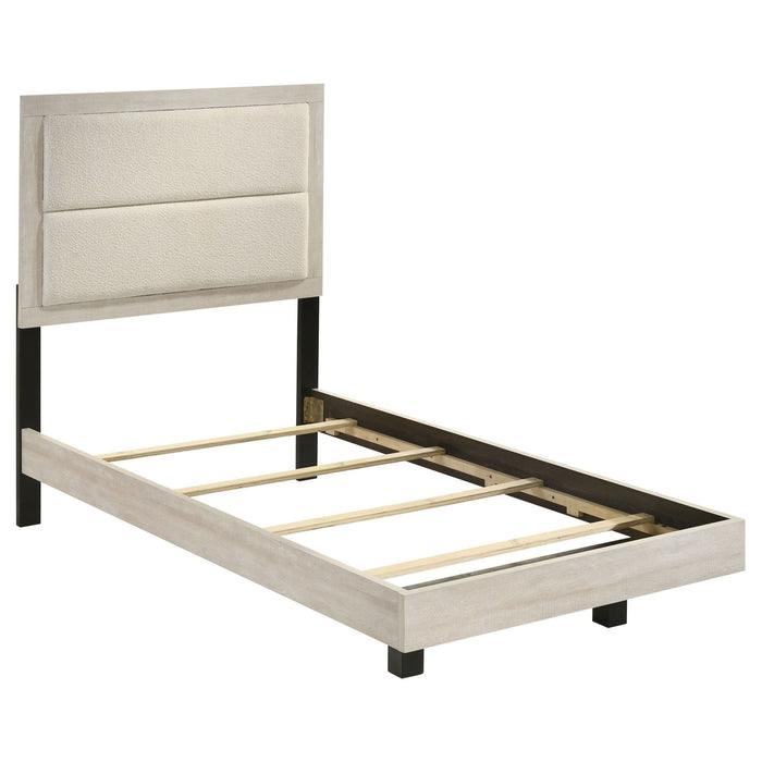 Trenton 54 - inch Wood Twin Panel Bed Rustic Cream - Walo Furniture