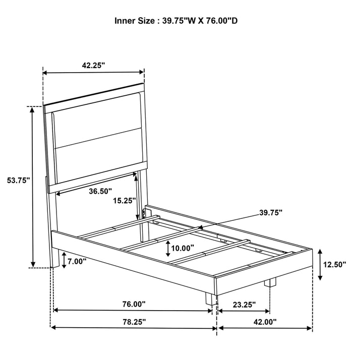 Trenton 54 - inch Wood Twin Panel Bed Rustic Cream - Walo Furniture