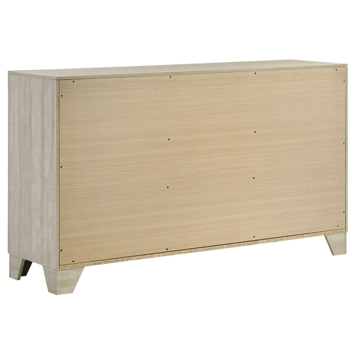 Trenton 6 - drawer Bedroom Dresser Rustic Cream - Walo Furniture