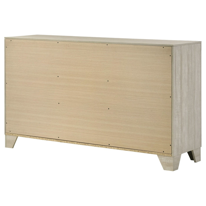 Trenton 6 - drawer Bedroom Dresser Rustic Cream - Walo Furniture