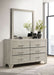 Trenton 6 - drawer Bedroom Dresser With Mirror Rustic Cream - Walo Furniture