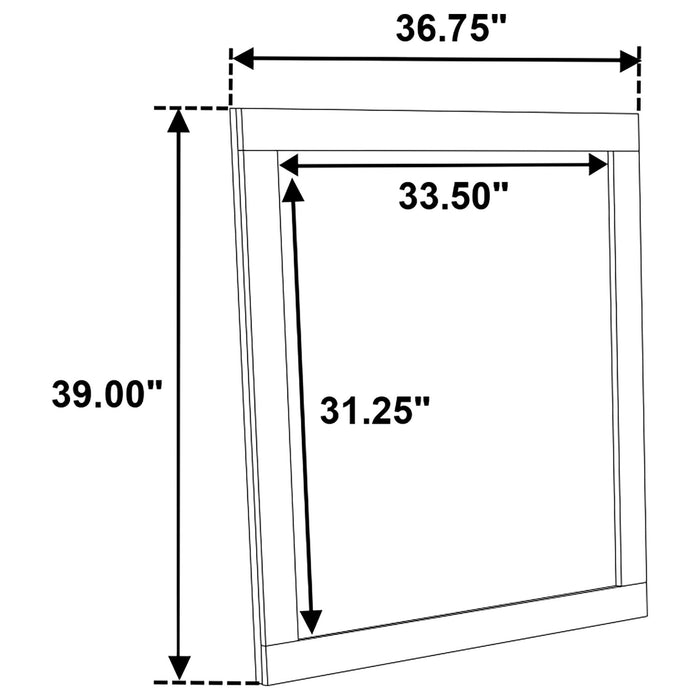 Trenton Dresser Mirror Rustic Cream - Walo Furniture