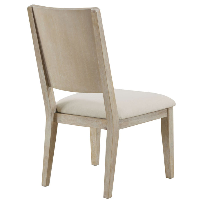 Trofello Cushioned Dining Side Chair White Washed (Set of 2) - Walo Furniture