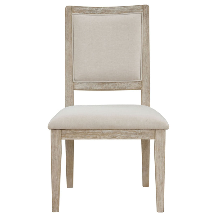 Trofello Cushioned Dining Side Chair White Washed (Set of 2) - Walo Furniture