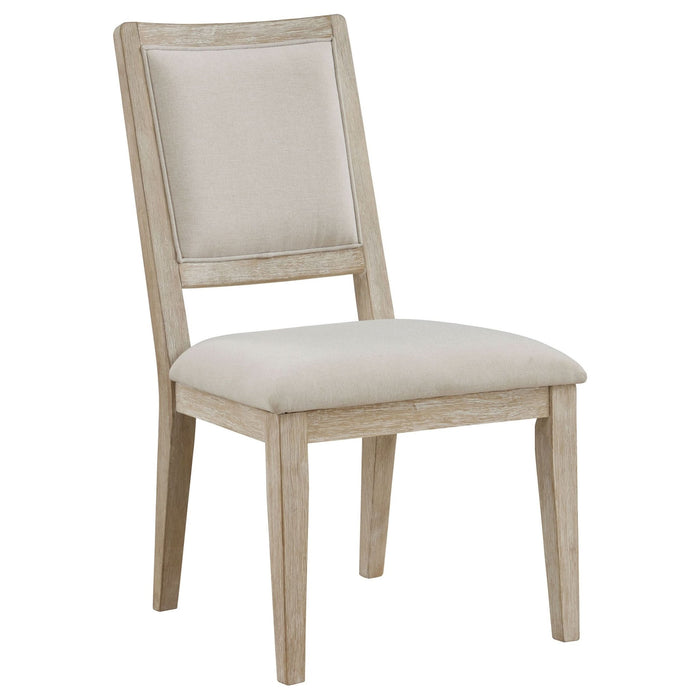 Trofello Cushioned Dining Side Chair White Washed (Set of 2) - Walo Furniture