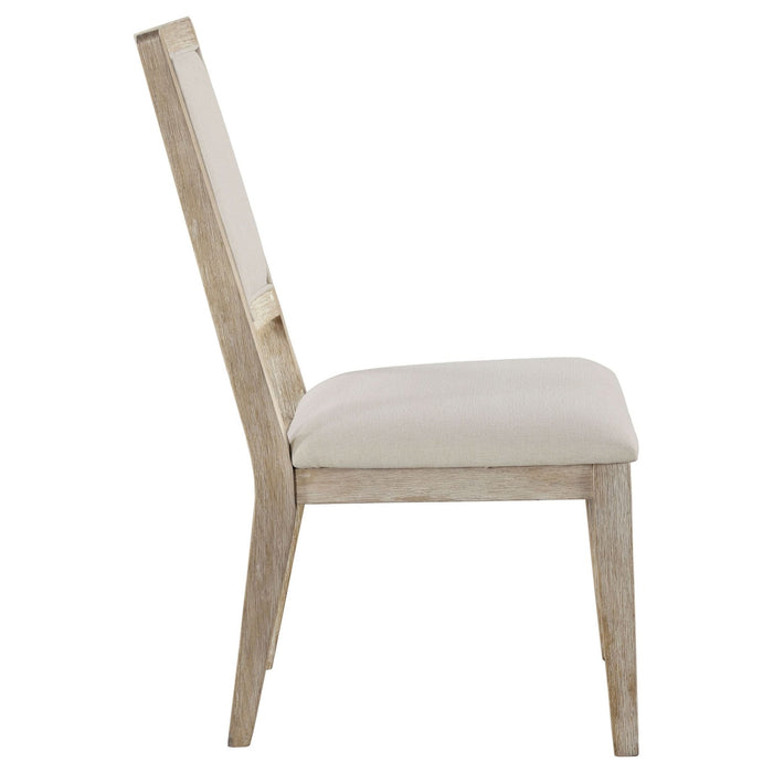 Trofello Cushioned Dining Side Chair White Washed (Set of 2) - Walo Furniture