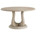 Trofello Round 60 - inch Pedestal Dining Table White Washed - Walo Furniture