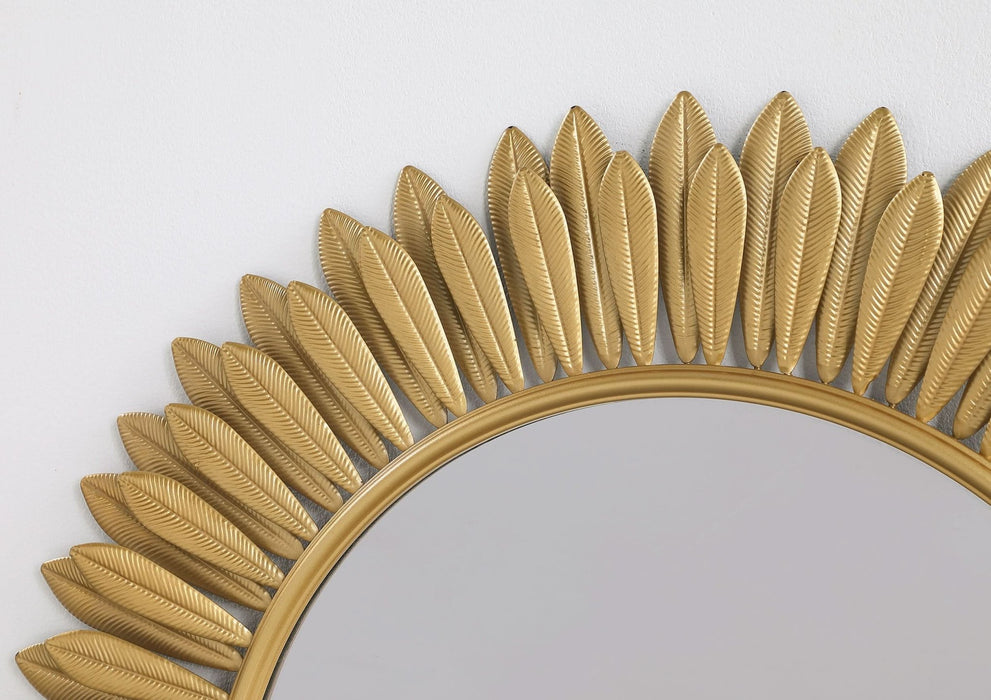 Tuscany 35 x 35 Inch Sunburst Wall Mirror Gold - Walo Furniture