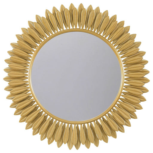 Tuscany 35 x 35 Inch Sunburst Wall Mirror Gold - Walo Furniture