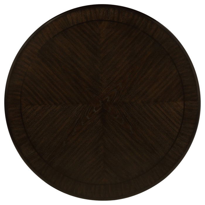 Twyla 5 - piece 60 - inch Round Wood Dining Table Set Dark Cocoa - Walo Furniture