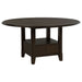 Twyla 5 - piece 60 - inch Round Wood Dining Table Set Dark Cocoa - Walo Furniture