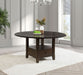 Twyla 60 - inch Round Dining Table with Drawer Dark Cocoa - Walo Furniture