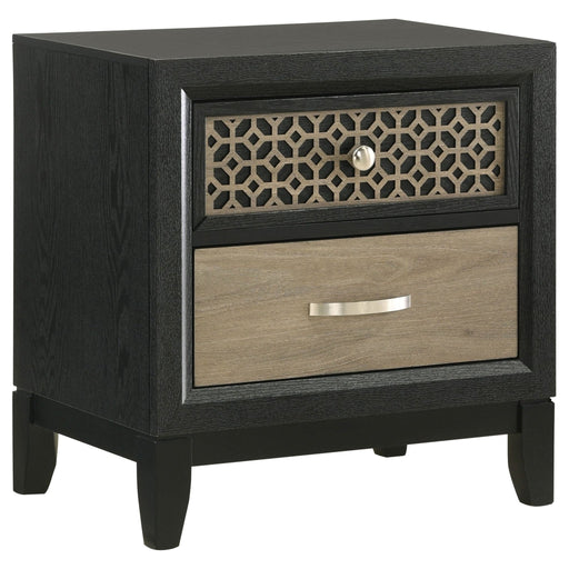 Valencia 2 - drawer Nightstand Black - Walo Furniture