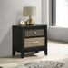 Valencia 2 - drawer Nightstand Black - Walo Furniture