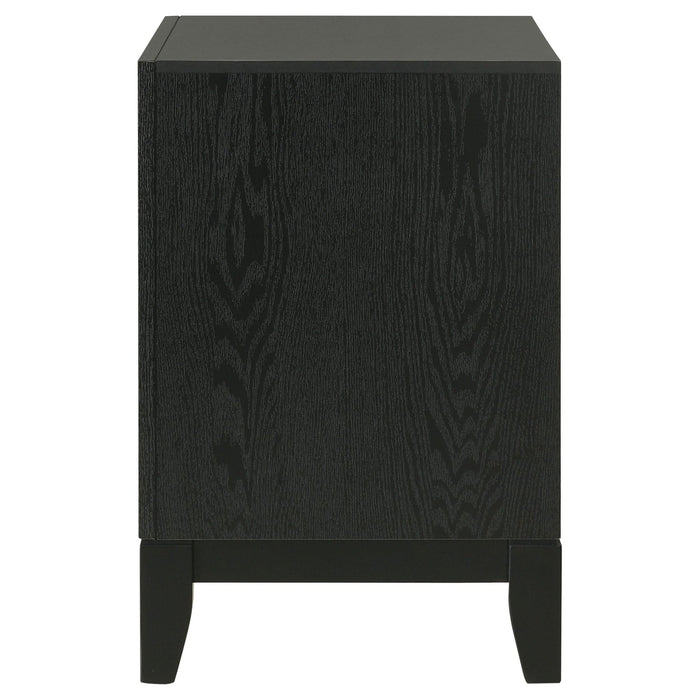 Valencia 2 - drawer Nightstand Black - Walo Furniture