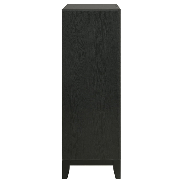 Valencia 5 - drawer Bedroom Chest Black - Walo Furniture