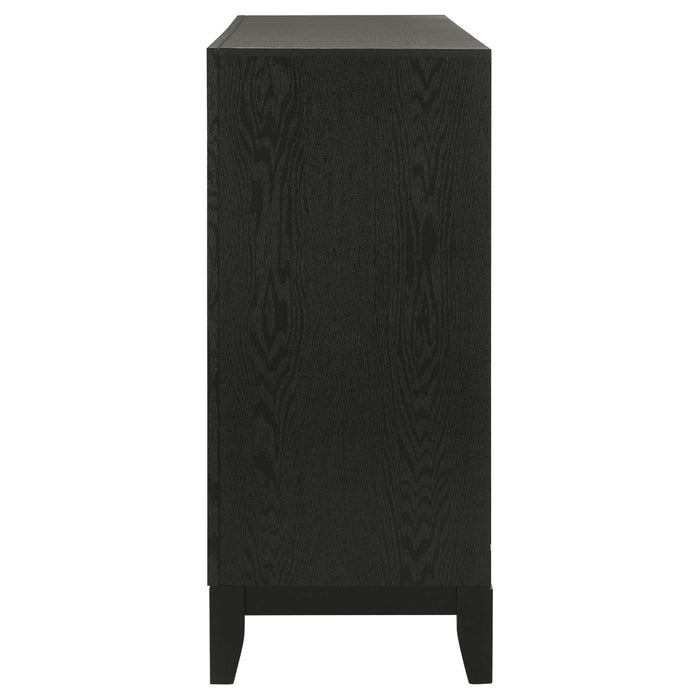 Valencia 5 - drawer Bedroom Chest Black - Walo Furniture