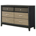 Valencia 6 - drawer Dresser Black - Walo Furniture