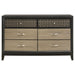 Valencia 6 - drawer Dresser Black - Walo Furniture