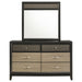 Valencia 6 - drawer Dresser with Mirror Black - Walo Furniture