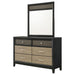 Valencia 6 - drawer Dresser with Mirror Black - Walo Furniture