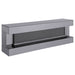 Vallerie 71" TV Stand with Visual Flame Box Grey Mirror - Walo Furniture