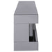 Vallerie 71" TV Stand with Visual Flame Box Grey Mirror - Walo Furniture