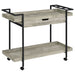 Ventura 1 - drawer Engineered Wood Bar Cart Grey Driftwood - Walo Furniture