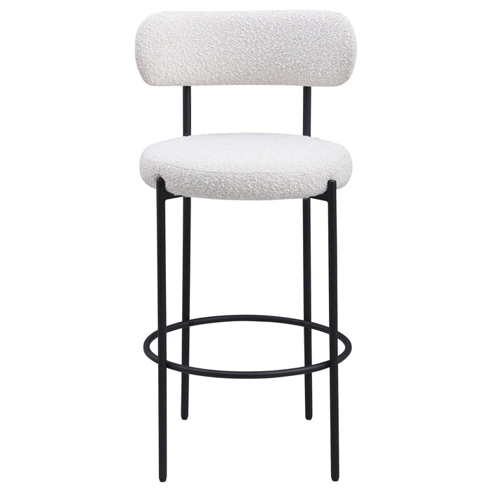 Viola Boucle Upholstered Bar Chair Cream (Set of 2) - Walo Furniture