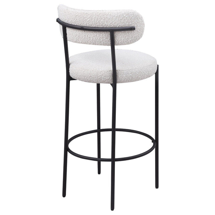 Viola Boucle Upholstered Bar Chair Cream (Set of 2) - Walo Furniture