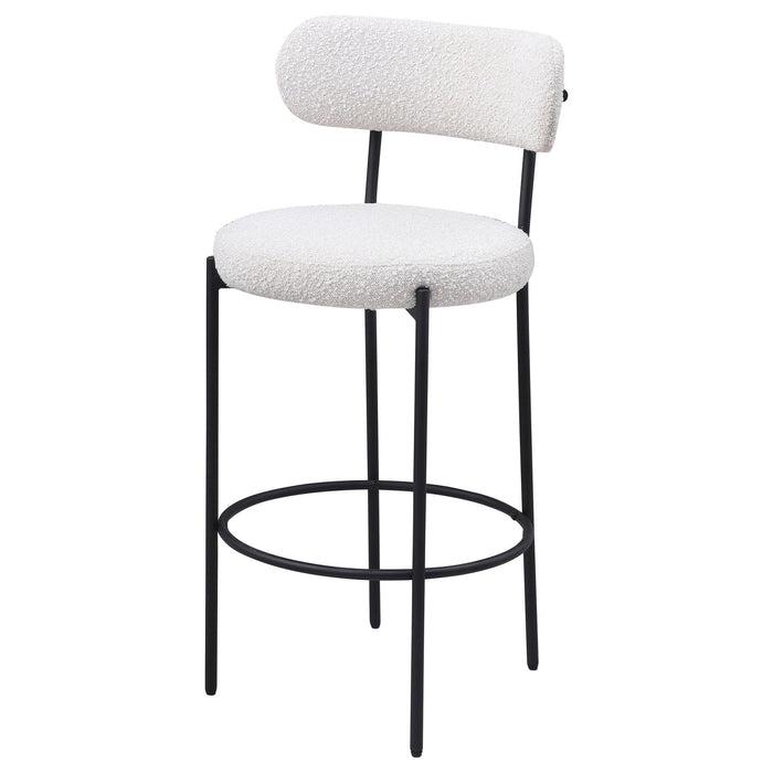 Viola Boucle Upholstered Bar Chair Cream (Set of 2) - Walo Furniture