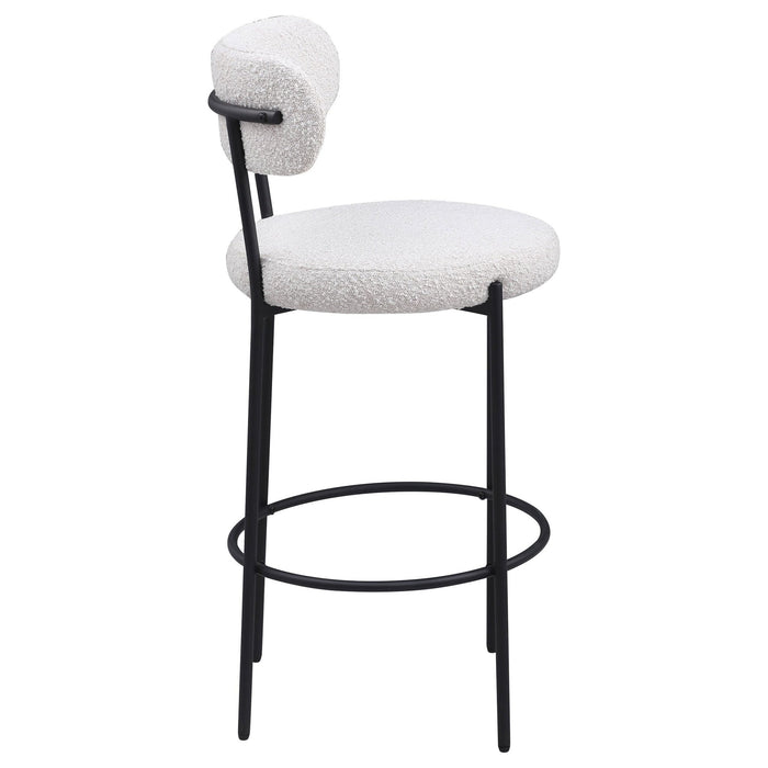 Viola Boucle Upholstered Bar Chair Cream (Set of 2) - Walo Furniture