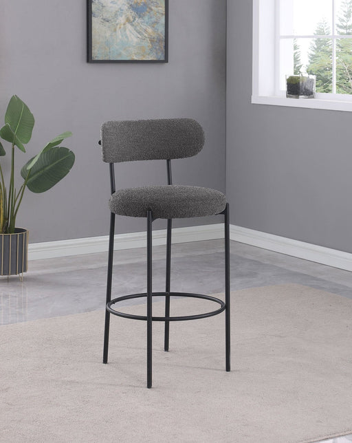 Viola Boucle Upholstered Bar Chair Grey (Set of 2) - Walo Furniture