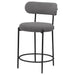 Viola Boucle Upholstered Counter Chair Grey (Set of 2) - Walo Furniture