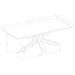 Visalia Faux Marble Top Stainless Steel Coffee Table Gold - Walo Furniture