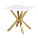 Visalia Faux Marble Top Stainless Steel End Table Gold - Walo Furniture