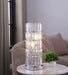 Wanda 20 - inch Crystal Shade Bedside Table Lamp Silver - Walo Furniture