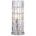 Wanda 20 - inch Crystal Shade Bedside Table Lamp Silver - Walo Furniture