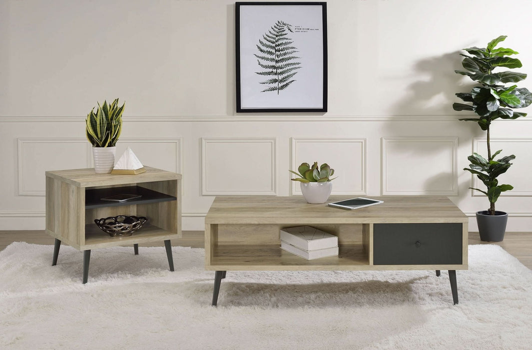 Welsh 1 - drawer Engineered Wood Coffee Table Distressed Pine - Walo Furniture