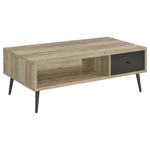 Welsh 1 - drawer Engineered Wood Coffee Table Distressed Pine - Walo Furniture