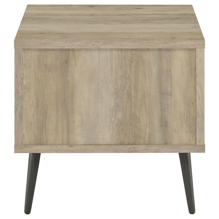 Welsh Square Engineered Wood Side End Table Distressed Pine - Walo Furniture